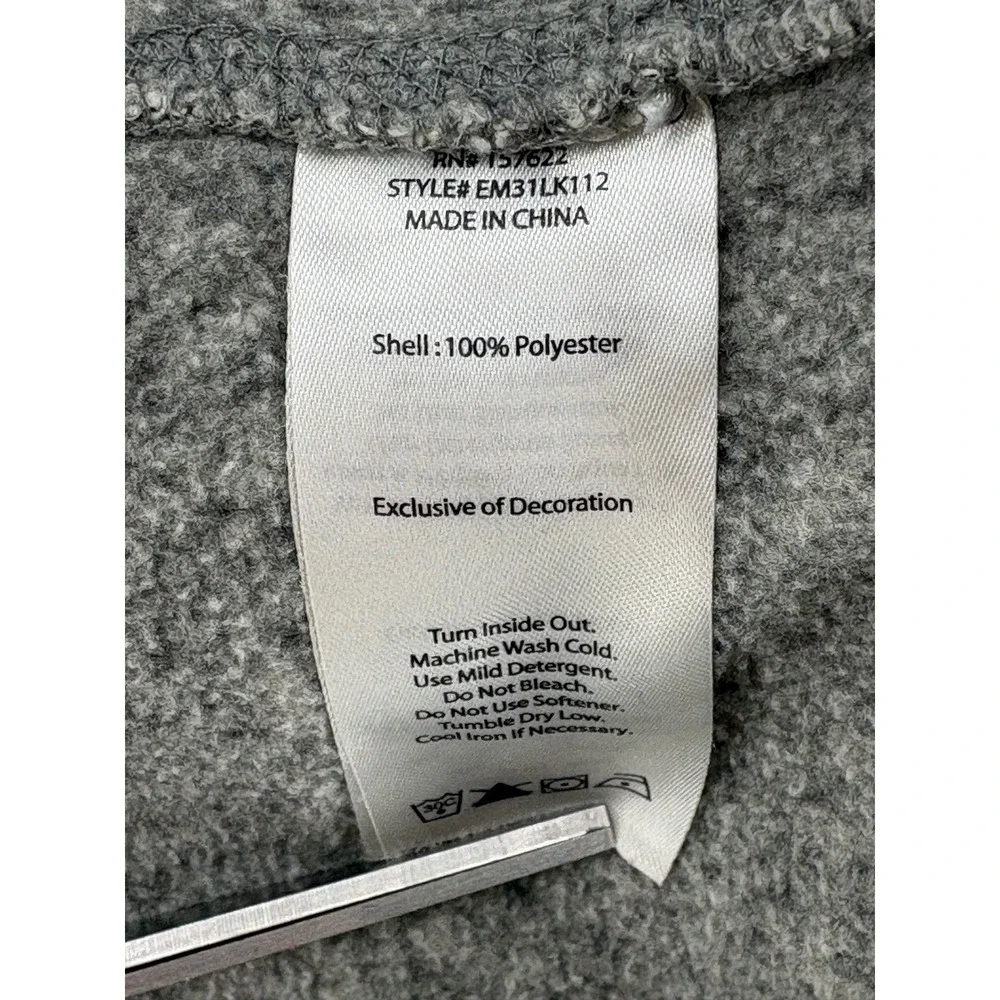 Eddie Bauer 1/4 Zip Fleece Pullover Heather Gray‎ Chest Pocket XXL